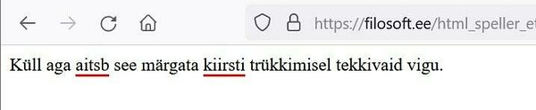 Kiiresti trükkides tekkinud vead tuvastab speller vaevata